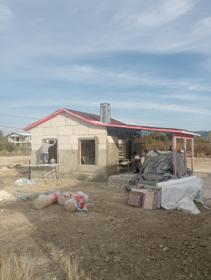 Korkuteli Yazır Köy İçi Merkez 60 m² Hafif Çelik Bağ Evi Projesi - Galeri Resmi