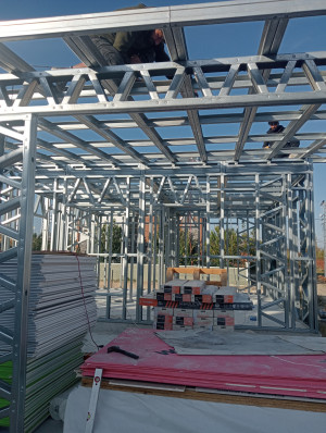 Korkuteli Yazır Köy İçi Merkez 60 m² Hafif Çelik Bağ Evi Projesi - Galeri Resmi