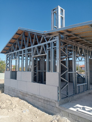 Korkuteli Yazır Köy İçi Merkez 60 m² Hafif Çelik Bağ Evi Projesi - Galeri Resmi