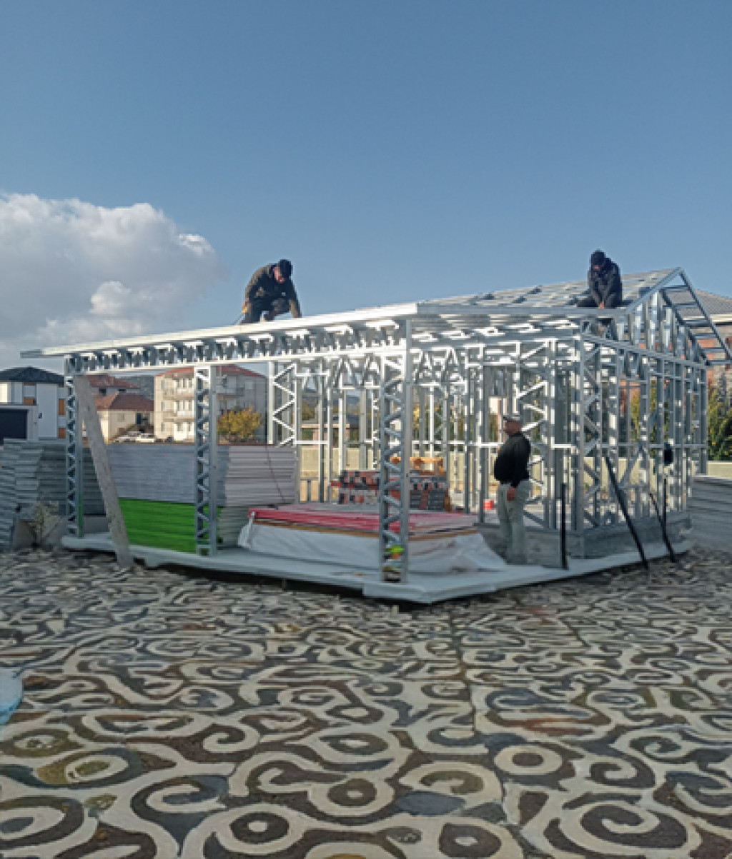 Korkuteli Yazır Köy İçi Merkez 60 m² Hafif Çelik Bağ Evi Projesi